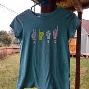 Cat and jack "kind" blue shirt